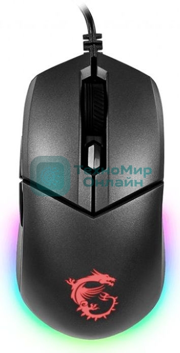 Мышь проводная MSI Clutch GM11 черный, 5000 dpi, USB, кнопки - 6