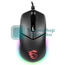 Мышь проводная MSI Clutch GM11 черный, 5000 dpi, USB, кнопки - 6