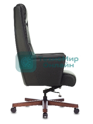 Кресло Бюрократ DUKE черный, кожа