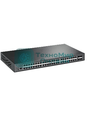 Коммутатор Jetstream 48-port gigabit L2+ managed switch with 4-gigabit uplink ports, 48 10/100/1000Mbps RJ-45 port, 4 1000Mbps SFP slots