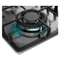 Газовая варочная панель Kuppersberg FS 36 X, газ, High-Tech, 29 см, автоматический электроподжиг, газ-контроль, форсунки под сжиженый газ, SABAF конфорки, чугунные решетки, цвет нержавеющая сталь, цвет фурнитуры черный