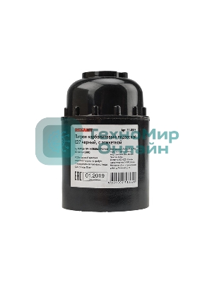 Патрон карболитовый Rexant подвесной Е27 черный c этикеткой