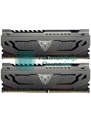 Оперативная память Patriot Viper Steel, DDR4, 16GB (2x8 GB), 3600 MHz, CL18, DIMM, радиатор, черный