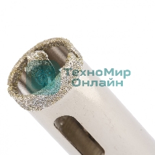 Сверло алмазное Matrix по керамограниту, 16 х 67 мм, 3-гранный хвостовик