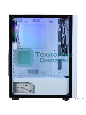 Компьютерный корпус AeroCool/Formula CL-3302W RGb белый без БП ATX 2xUSB 2.0 1xUSB 3.0 audio bott PSU