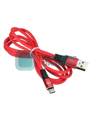 Кабель Digma USB A (m) micro USB B (m) 1.2м красный