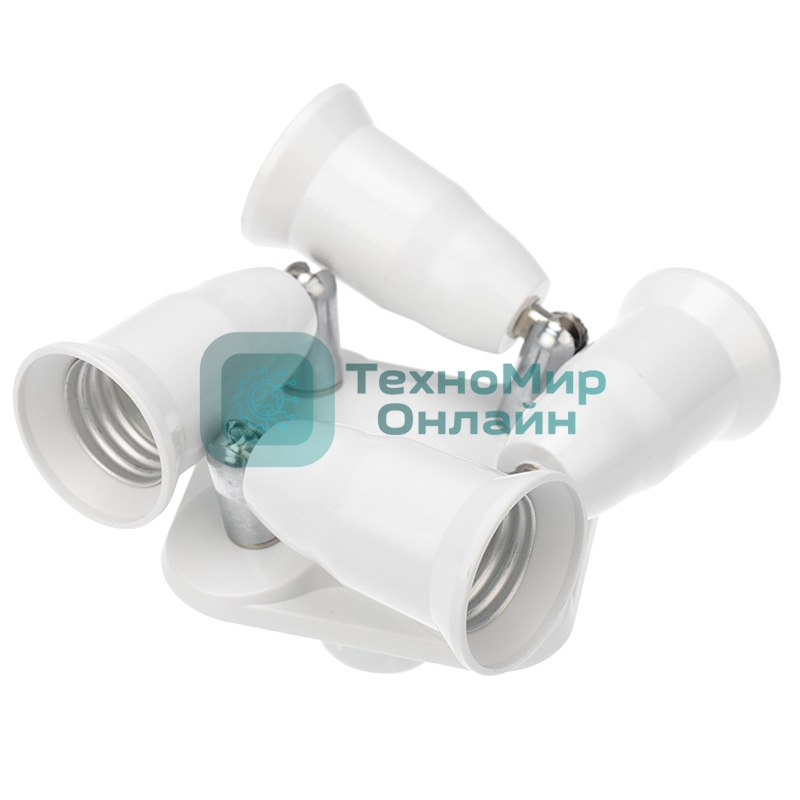 Разветвитель цокольный Rexant Е27-4хЕ27 белый