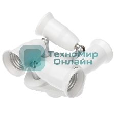 Разветвитель цокольный Rexant Е27-4хЕ27 белый
