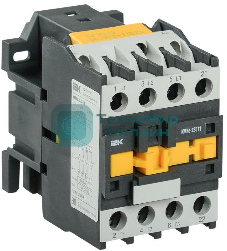 Контактор КМИе-23210 32А 230В/АС3 1НО IEK KKME21-032-230-10