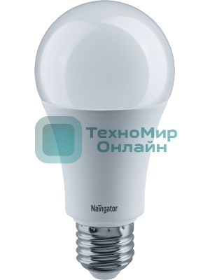 Лампа светодиодная Navigator NLL-A70/A60-15-230-6.5K-E27 грушевидная