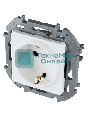 Розетка 2К+З со шторками немецкий стандарт 16А 250 В белый