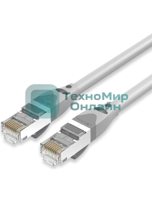 Патч-корд Vention прямой SFTP cat.6A, RJ45 - 0,3м. Серый
