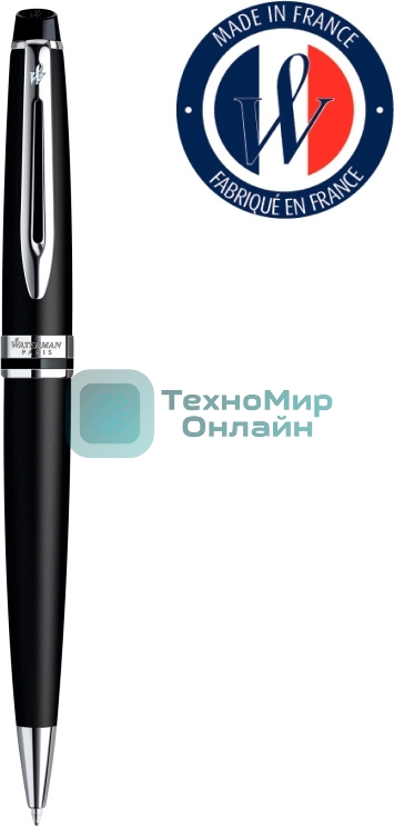 Ручка шариковая Waterman Expert 3 (CWS0951900) Muted Black CT M, синие чернила, подарочная коробка