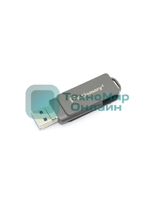 Флешка USB Dr. Memory 051, 8Gb, USB 3.0/USB Type-C, R/W 120/70, серый