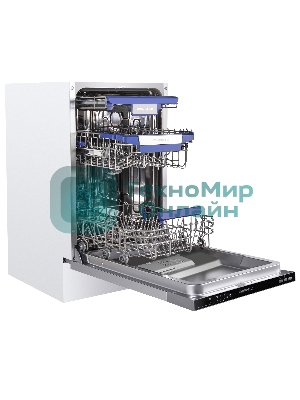 Встраиваемая посудомоечная машина Maunfeld MLP-083I, черный, 44.8 см, 10 компл., 49 дБ, класс A++