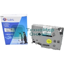 Картридж ленточный G&G GG-TZEFX221 черный на белом 9x8 для Brother 1010/1280/1280VP/2700VP
