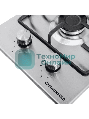 Газовая варочная панель Maunfeld EGHS.32.3ES, 2 конфорки, нержавеющая сталь, серебристый