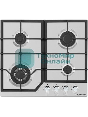 Газовая варочная панель Maunfeld EGHS.64.43CS/G, 4 конфорки, нержавеющая сталь, серебристый