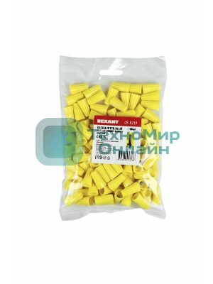 Соединительный изолирующий зажим Rexant СИЗ-4, ø 4,8 мм (1,5-9,5 мм²) желтый