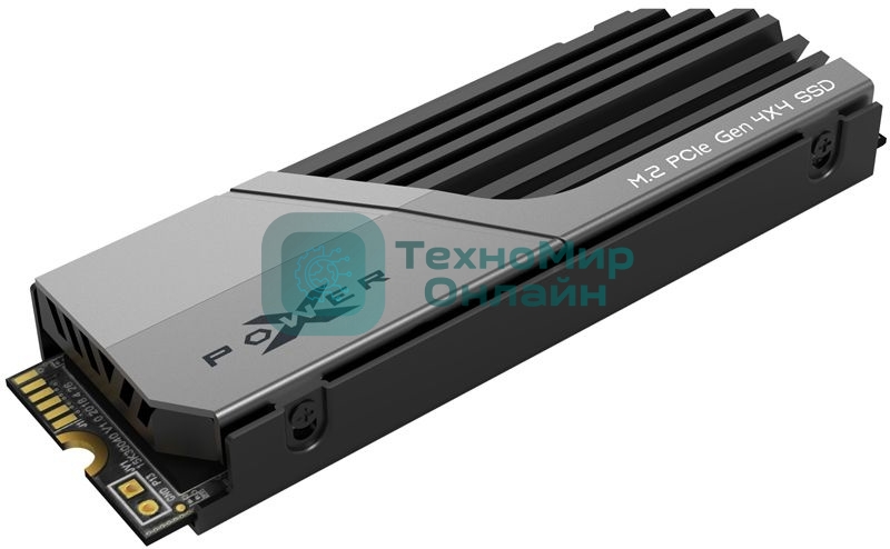 Накопитель SSD SiliconPower XS70, 1Tb, PCIe 4.0 x4, M.2 2280, NVMe, R/W 7300/6000, с радиатором