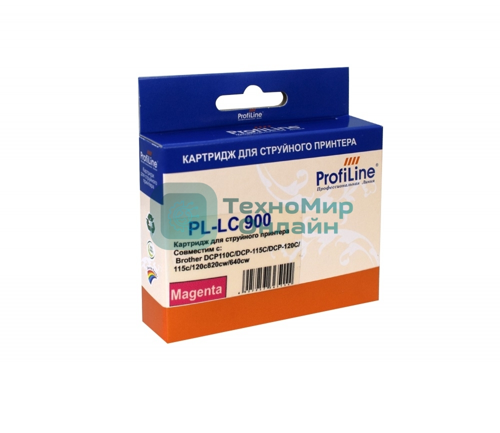 Картридж струйный ProfiLine PL-LC900M для принтеров Brother DCP110C/DCP-115C/DCP-120C/115c/120c820cw/640cw Magenta водн