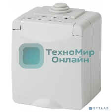 Розетка ЭРА 11-2601-03 2P+E IP65, 16A-250В, ОУ, серый