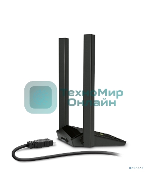 Адаптер TP-Link AC1300Mbps Dual-band High-Gain wireless USB adapter, 867Mbps at 5G and 400Mbps at 2.4G, two high gain antennas, USB 3.0, USB extension cable, support wave 2 MU-MIMO, full compatible with Windows and macOS.
