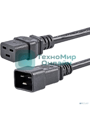 Кабель питания Filum С19-C20, 3х1.5мм, 220В, 16A, чёрный, 1.8м [FL-PC16-C19-C20-1.8M] (873355)