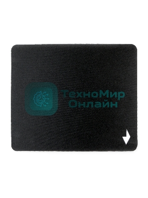 Коврик для мыши Gembird MP-BLACK-S, черный, 220х180х2мм, ткань/резина, пакет