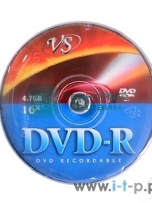 Диск DVD-R VS (PERFEO) 4.7Gb, 16x, Сake Box 50шт.
