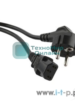 Кабель питания компьютера Hyperline PWC-IEC13-SHM-0.5-BK (Shucko+C13) (3x0.75), 0.5м