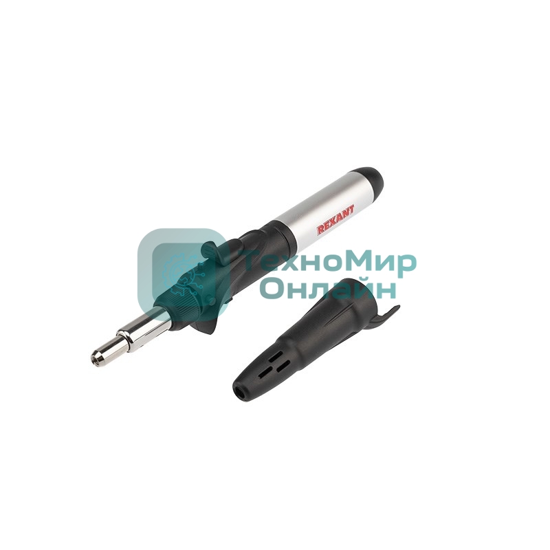 Паяльник Rexant газовый с пьезоподжигом, 17 мл, 11 предметов