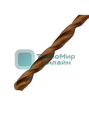 Сверло по металлу Matrix, 3,5 мм, HSS, нитридтитановое покрытие, цилиндрический хвостовик