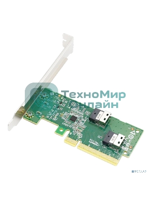 Адаптер для SSD PCIe x8 to Two SlimSAS SFF-8654 4i Adapter