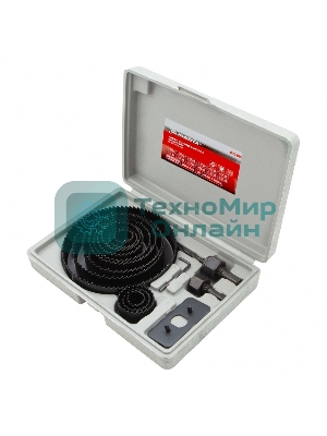 Набор коронок Matrix набор кольцевых пил по дереву 19-127мм 12 предм.