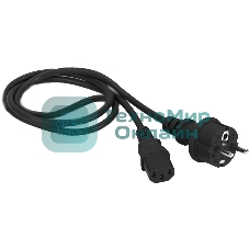 Шнур питания Lanmaster LAN-PP13/SH-10-BK C13-Schuko проводник.:3x0.75мм2 10м 250В 10А черный