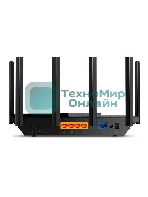 Роутер TP-Link Archer AX73 AX5400 Dual Band Wireless Gigabit Router, 1.5 GHz Tri-Core CPU, 1 GE WAN + 4 GE LAN ports, 1× USB 3.0 Port, support 1024-QAM, OFDMA, MU-MIMO, Airtime Fairness, Beamforming, 160MHz Channel Width, come with HomeShieldTM, support Russia PPTP/L2TP/PPPoE