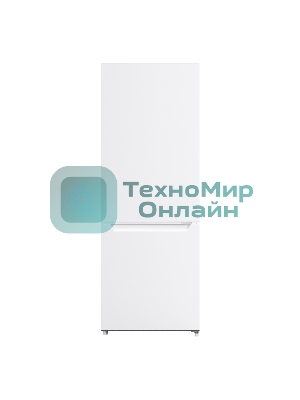 Холодильник Maunfeld MFF144SFW белый глянц. двухкамерный 154/52л морозилка снизу, ручная разморозка