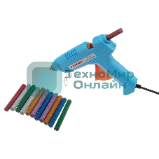 Клеевые стержни Rexant, Ø11 мм, 100 мм, цветные с блестками, 12 шт., блистер