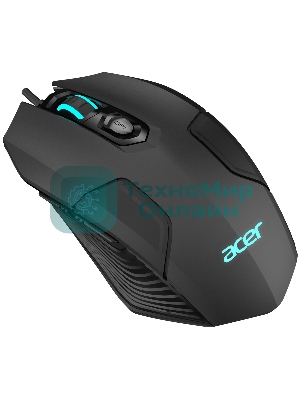 Мышь проводная Acer OMW170 черный, 3200 dpi, USB, кнопки - 6
