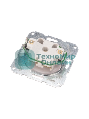 Розетка Kranz 1-ая DEA керамика б/з с/у 10А мех. белый (1/10/120)