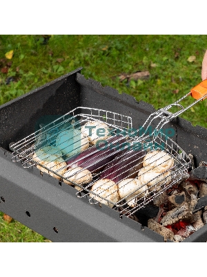 Решетка гриль Camping Palisad 305х235х55 мм объемная хромир.