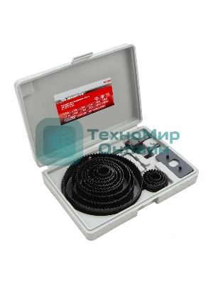 Набор коронок Matrix набор кольцевых пил по дереву 19-127мм 12 предм.