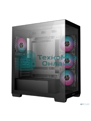 Компьютерный корпус Deepcool CG580 4F черный без БП ATX 6x120мм 3x140мм 2xUSB 3.0 audio bott PSU