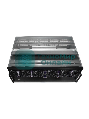 Корпус для майнинга ExeGate EX270772RUS Pro 13-430 (без БП, 2хUSB, 5хfan 120мм, места под: 13 видеокарт, 2 БП)