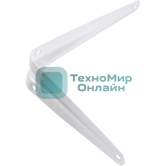 Кронштейн угловой с ребром Сибртех 300 х 350 мм, белый