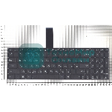 Клавиатура для ноутбука Asus K56 черная без рамки, плоский Enter