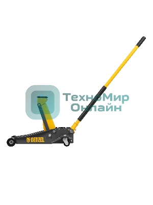 Домкрат гидравлический подкатной Denzel 3 т, 125-470 мм, быстрый подъем, проф.