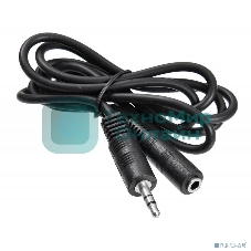 Кабель-удлинитель аудио Buro BAAC003-1 Jack 3.5 (m)/Jack 3.5 (f) 1м. черный