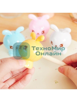 Точилка для карандашей ручная Deli Rabbit E0560, 1 отверстие, пластик, ассорти блистер